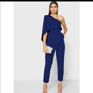 Blue one sleeved jumpsuit